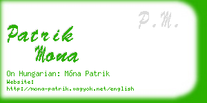 patrik mona business card